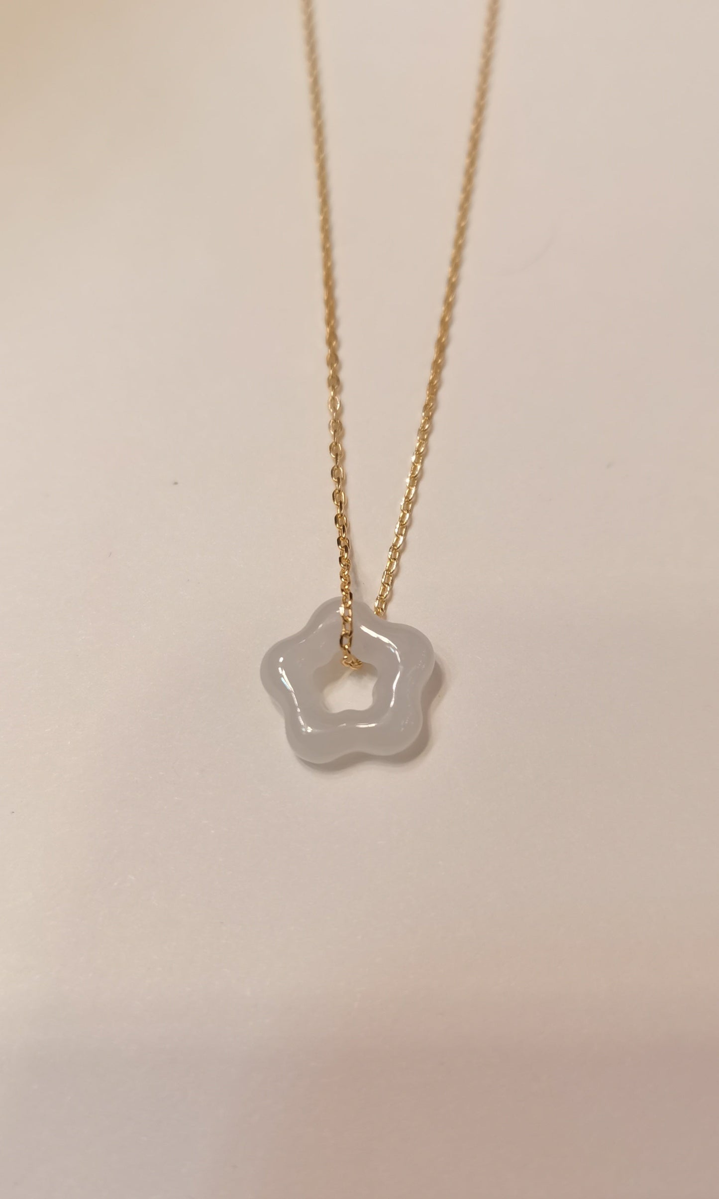 Galaxy | 'Xing' Jadeite Pendant in Dreamy White