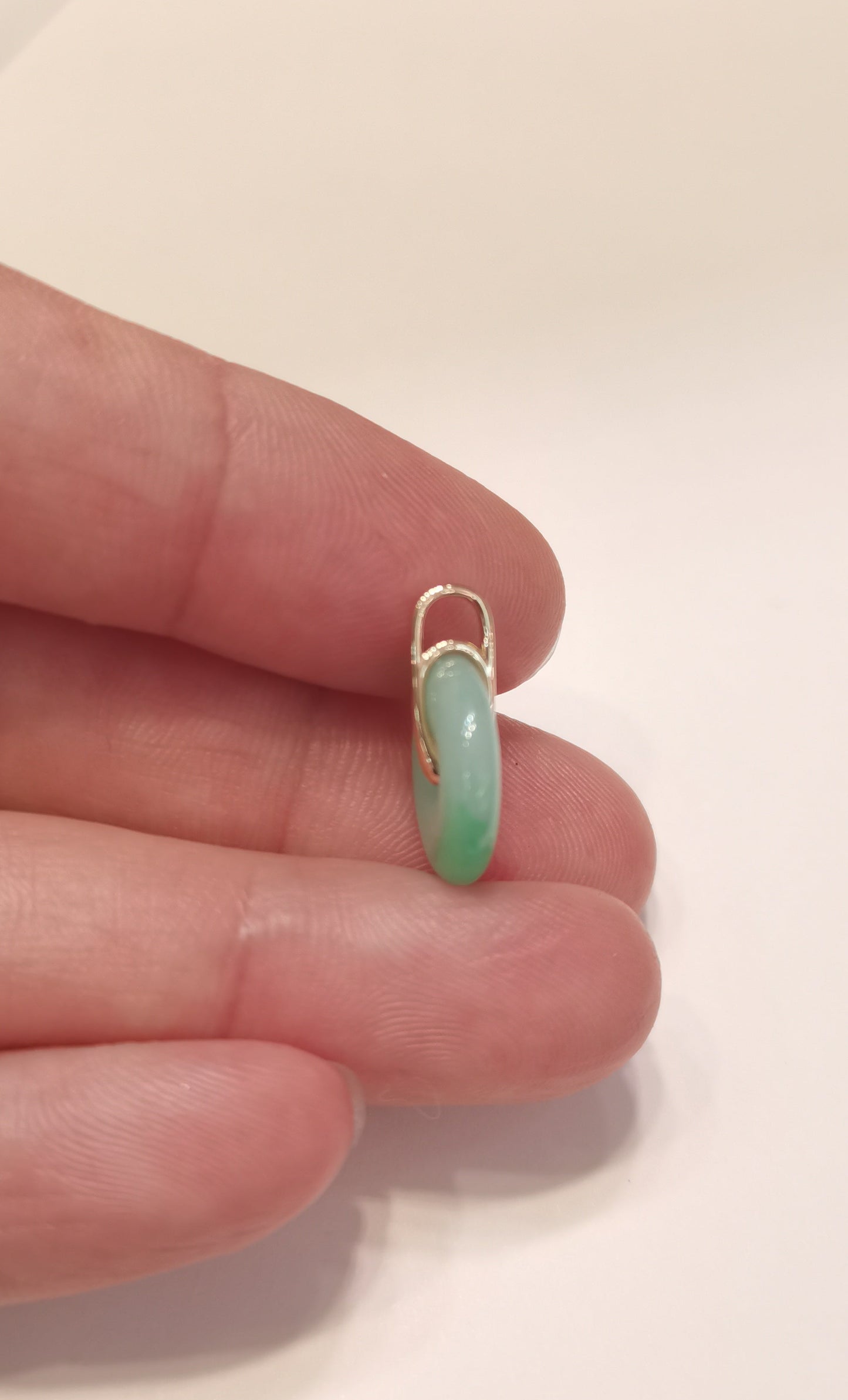 Guardian | Minimalistic Imperial Safekeeping 'Ping An' Jadeite Pendant in Deep Green (13mm, 18ct Gold)