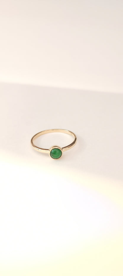 Galaxy | Moon Jadeite Ring in Deep Spinach Green