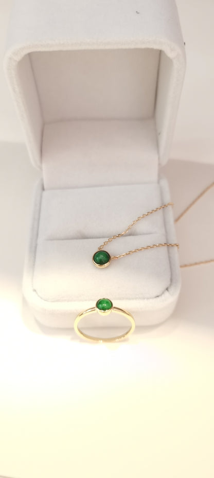 Galaxy | Moon Jadeite Ring in Deep Spinach Green