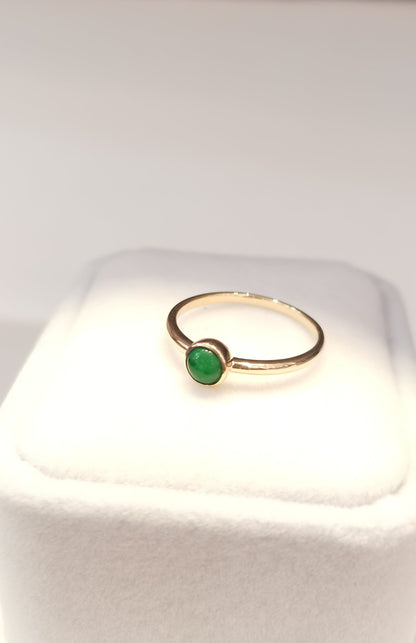 Galaxy | Moon Jadeite Ring in Deep Spinach Green
