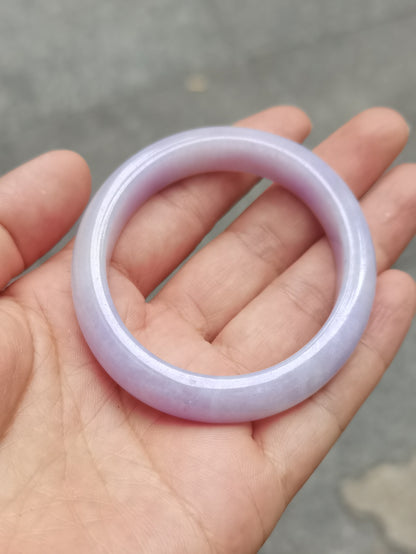 GUARDIAN | JAYDE Natural Grade-A Jadeite Bangle in Light Lavender Purple (52.8mm Oval)