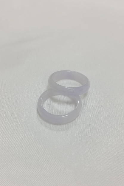 Yuan | Untreated Grade-A Jadeite Ring in Light Lavender Purple