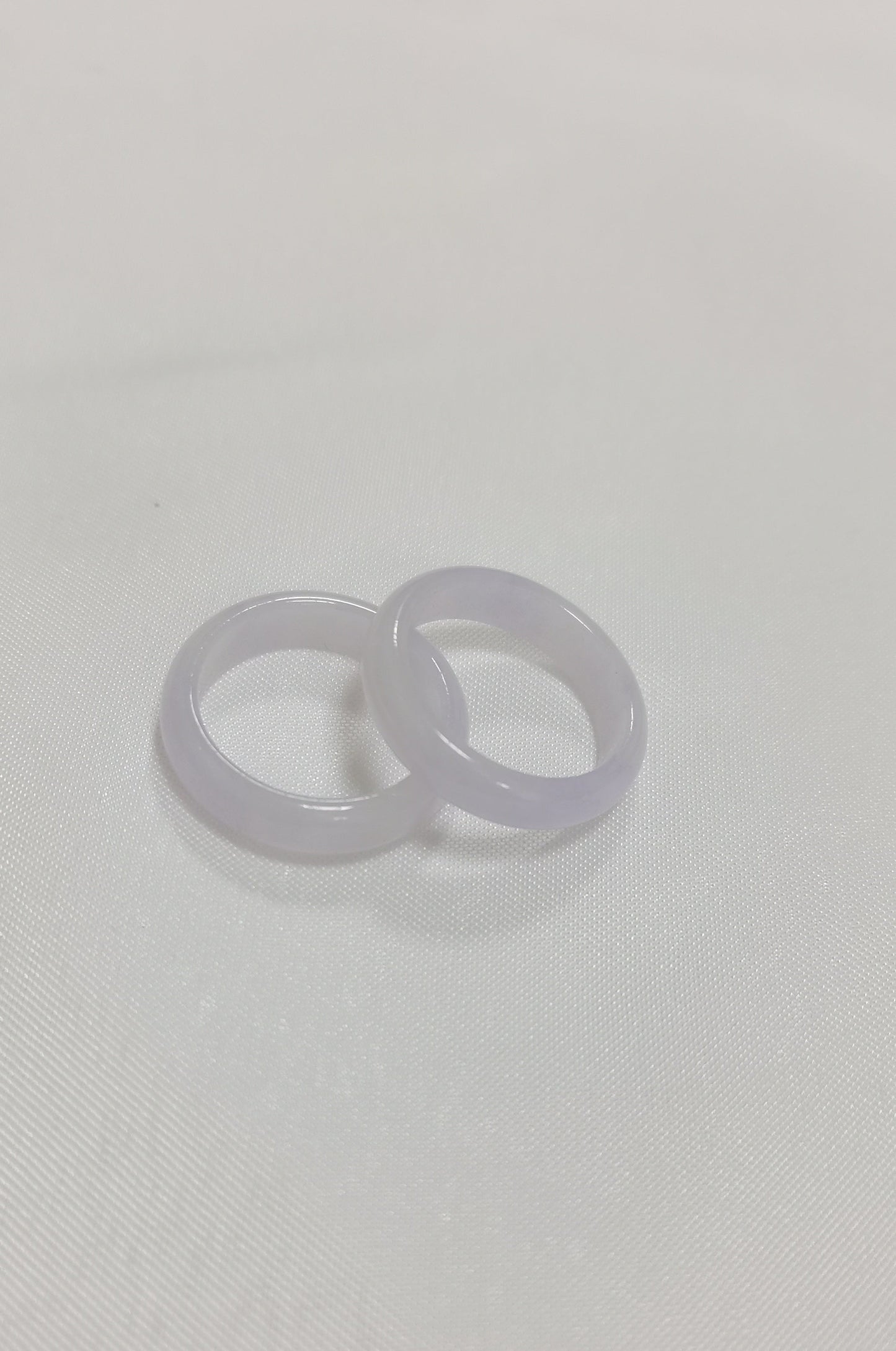 Yuan | Untreated Grade-A Jadeite Ring in Light Lavender Purple