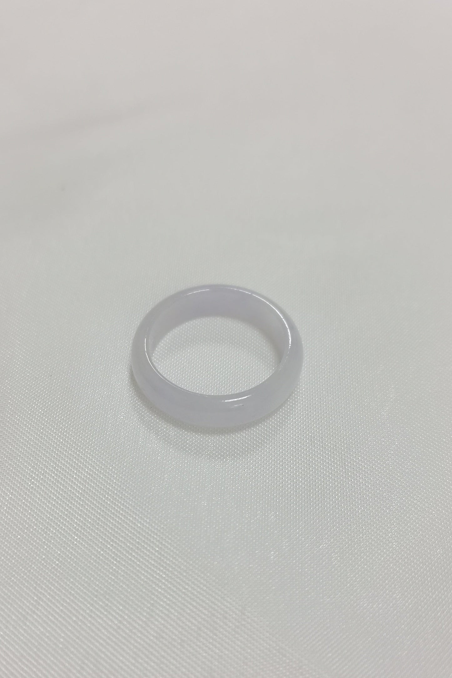 Yuan | Untreated Grade-A Jadeite Ring in Light Lavender Purple