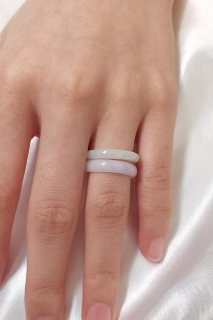 Yuan | Untreated Grade-A Jadeite Ring in Light Pastel Green