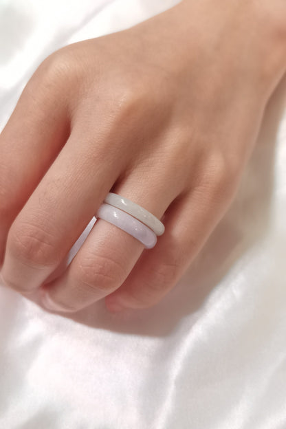 Yuan | Untreated Grade-A Jadeite Ring in Light Pastel Green