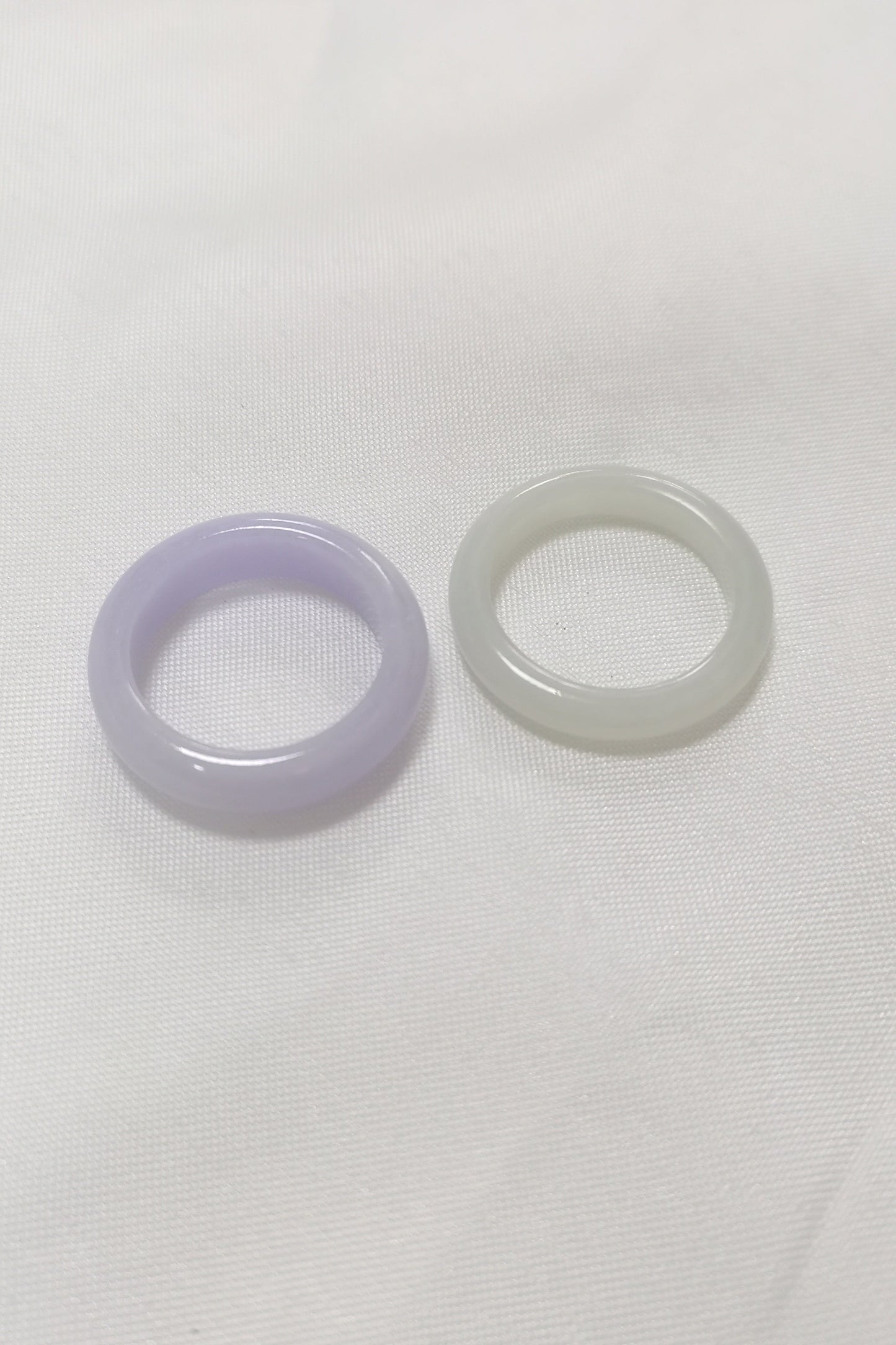 Yuan | Untreated Grade-A Jadeite Ring in Darker Lavender Purple