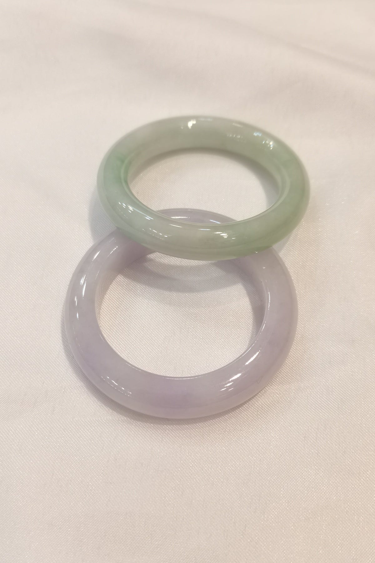 GUARDIAN | JAYDE Natural Grade-A Jadeite Baby Bangle in Lavender Purple