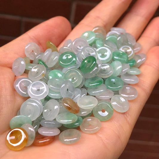 Guardian | Dainty 'Ping An' Jadeite Loose Donuts (9mm)