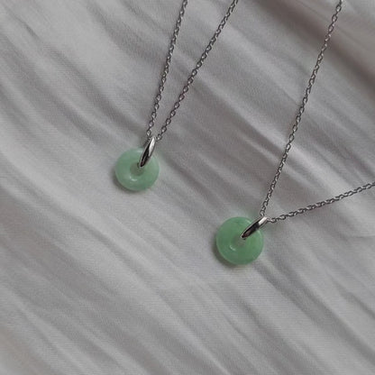 Guardian | Dainty Safekeeping 'Ping An' Jadeite Pendant in Pastel Green (10-11mm)