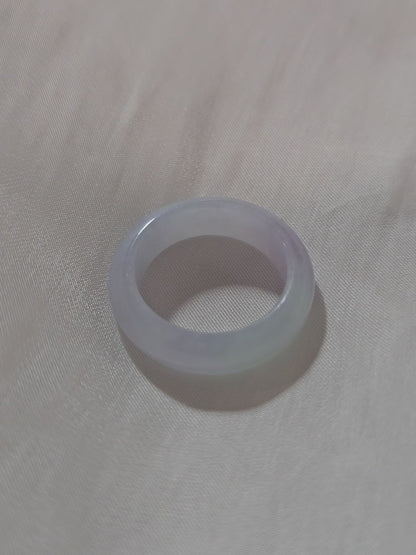 Yuan | Untreated Grade-A Jadeite Ring in Light Purple and Pastel Green