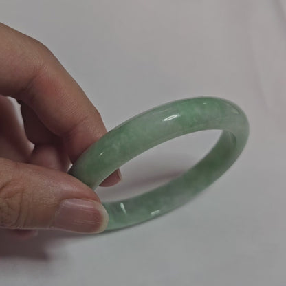 GUARDIAN | JAYDE Natural Grade-A Jadeite Bangle in Pastel Green (54mm Half Round)
