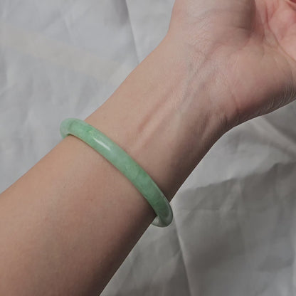 GUARDIAN | JAYDE Untreated Grade-A Jadeite Bangle in Apple Green (57.2mm Round)