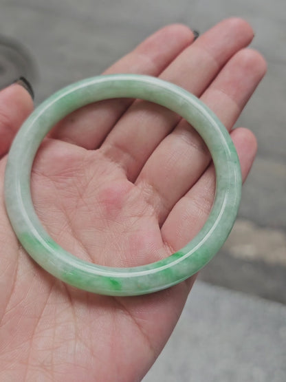 GUARDIAN | JAYDE Natural Grade-A Jadeite Bangle in Pastel Green (57mm Round)