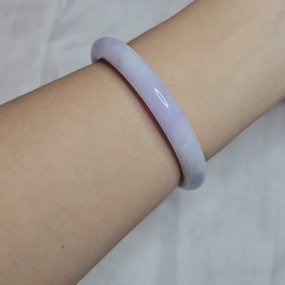 GUARDIAN | JAYDE Natural Grade-A Jadeite Bangle in Lavender Purple and Pastel Green (53.4mm Round)