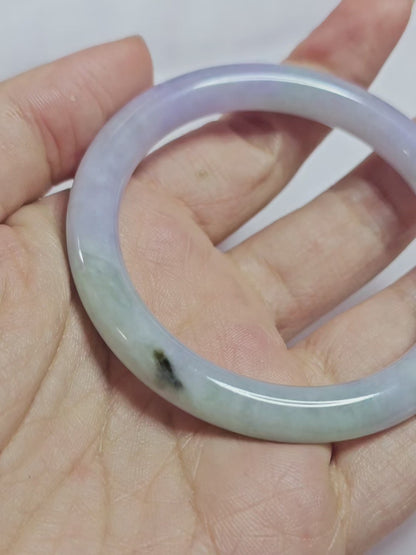 GUARDIAN | JAYDE Natural Grade-A Jadeite Bangle in Pastel Lavender Purple and Pastel Green (51.8mm Round)