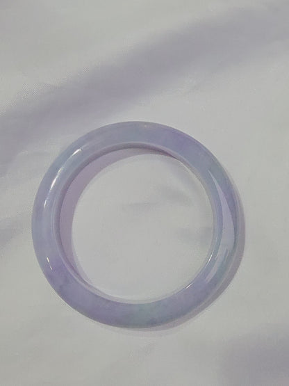 GUARDIAN | JAYDE Natural Grade-A Jadeite Bangle in Dreamy Lavender Purple and Pastel Green (57.6mm Half Round)