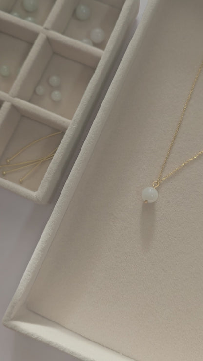 Yuan | Classic Jade Necklace in Milky White