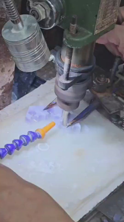 Yuan | Constellation Jadeite Bead Necklace in Lavender Purple with Freshwater Pearls