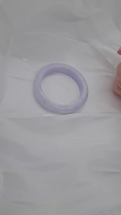 GUARDIAN | JAYDE Natural Grade-A Jadeite Bangle in Lavender Purple (52.8mm Half Round)