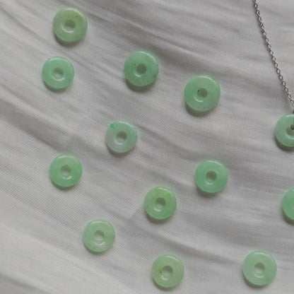 Guardian | Dainty Safekeeping 'Ping An' Jadeite Pendant in Pastel Green (10-11mm)
