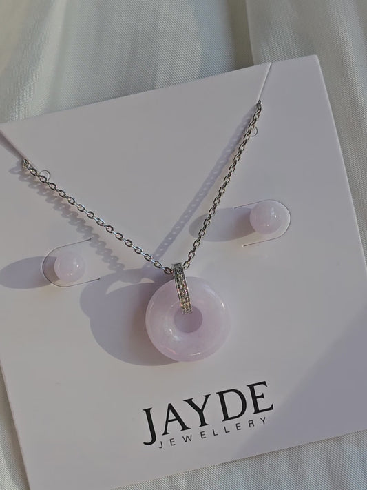 Guardian | Princess Ping An Gift Set (16mm Lavender Purple Jade, Sterling Silver)