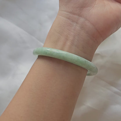 GUARDIAN | JAYDE Natural Grade-A Jadeite Bangle in Pastel Green (56.2mm Round)