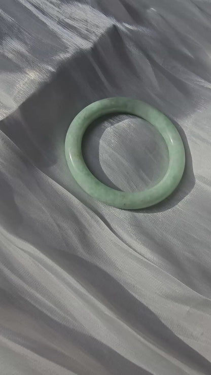 GUARDIAN | JAYDE Natural Grade-A Jadeite Bangle in Pastel Green (56mm Round)