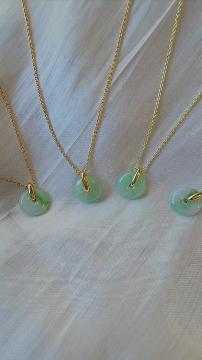 Guardian | Vintage Safekeeping 'Ping An' Jade Pendant in Pastel Green