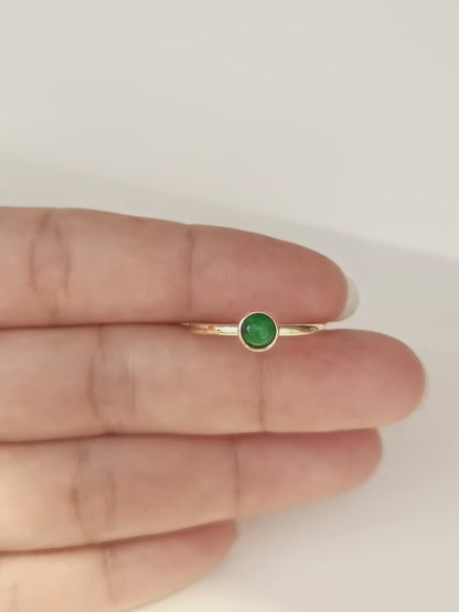 Galaxy | Moon Jadeite Ring in Deep Spinach Green