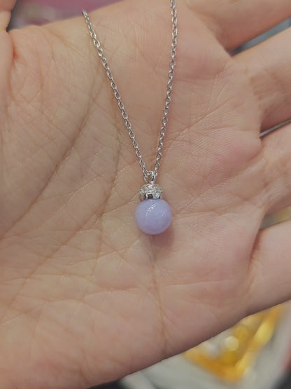 Yuan | Princess Jadeite Necklace in Lavender Purple