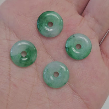 Guardian | Imperial Safekeeping 'Ping An' Jadeite Pendant in Deep Green (13mm, 18K Gold Vermeil/Solid Gold)