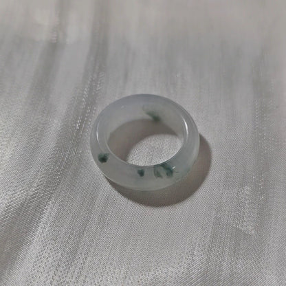 Yuan | Untreated Grade-A Jadeite Ring in Floral Green