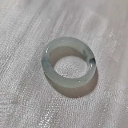 Yuan | Untreated Grade-A Jadeite Ring in Floral Green