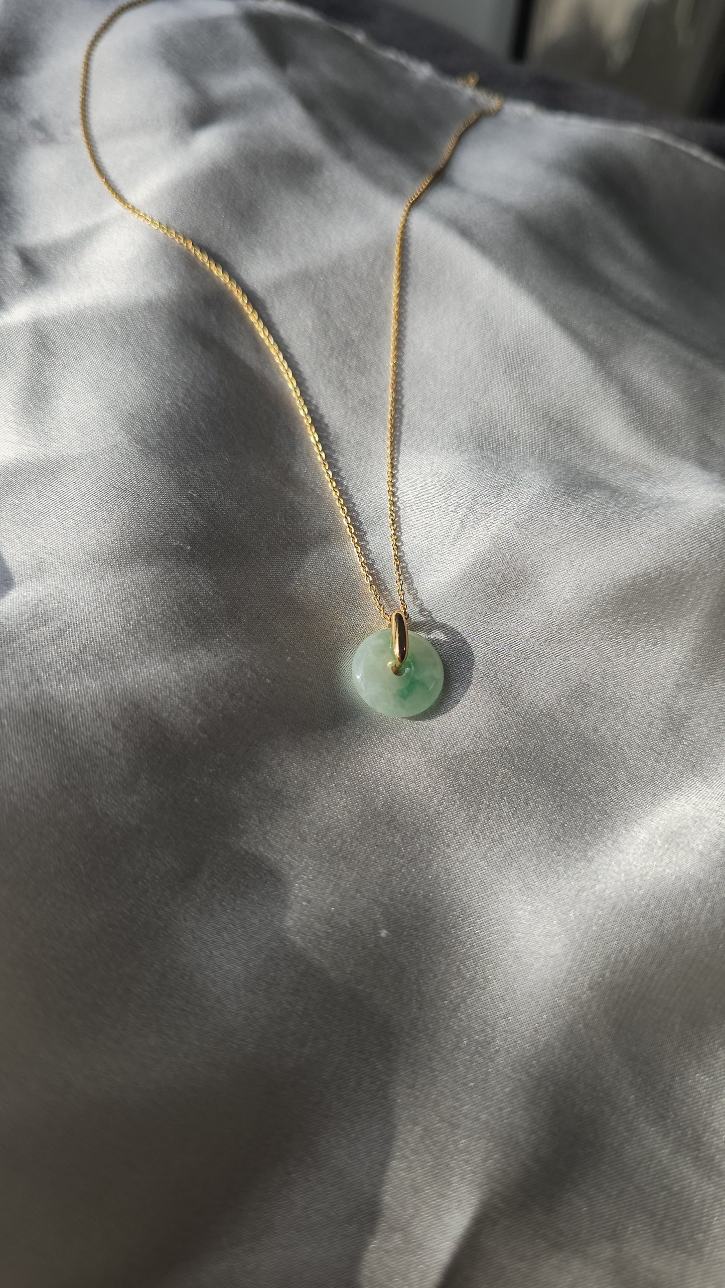 Guardian | Vintage Safekeeping 'Ping An' Jade Pendant in Pastel Green