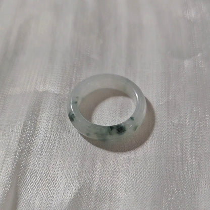 Yuan | Untreated Grade-A Jadeite Ring in Floral Green
