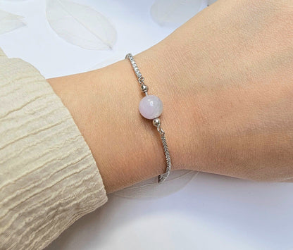 Yuan | Classic Jadeite Bracelet in Lavender Puple